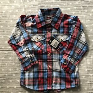 Plaid button down shirt